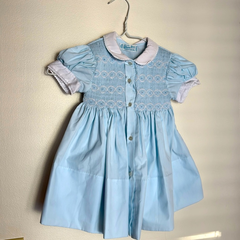 Gorgeous Vintage Feltman Bros Hand embroidered smocked Dress